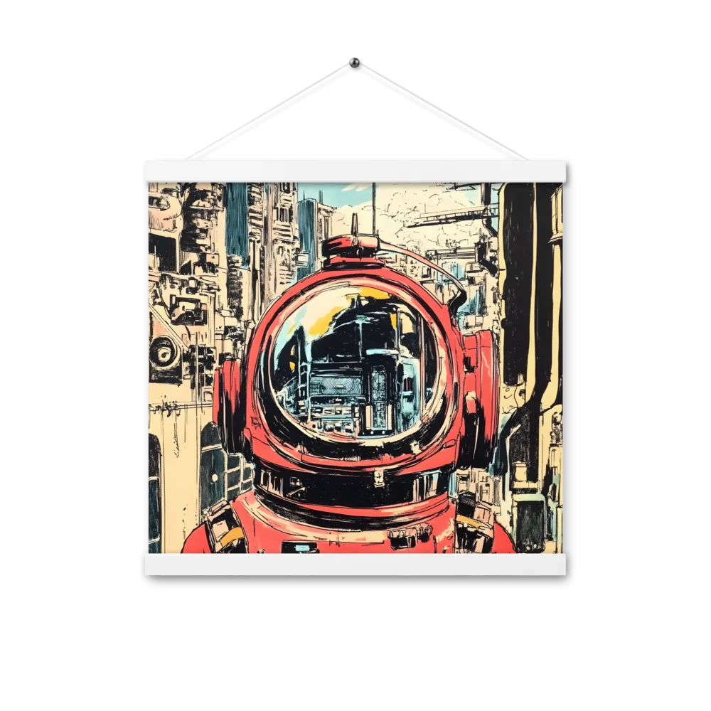 Reflections of Tomorrow | Poster With White Wood Hanger | 16″×16″