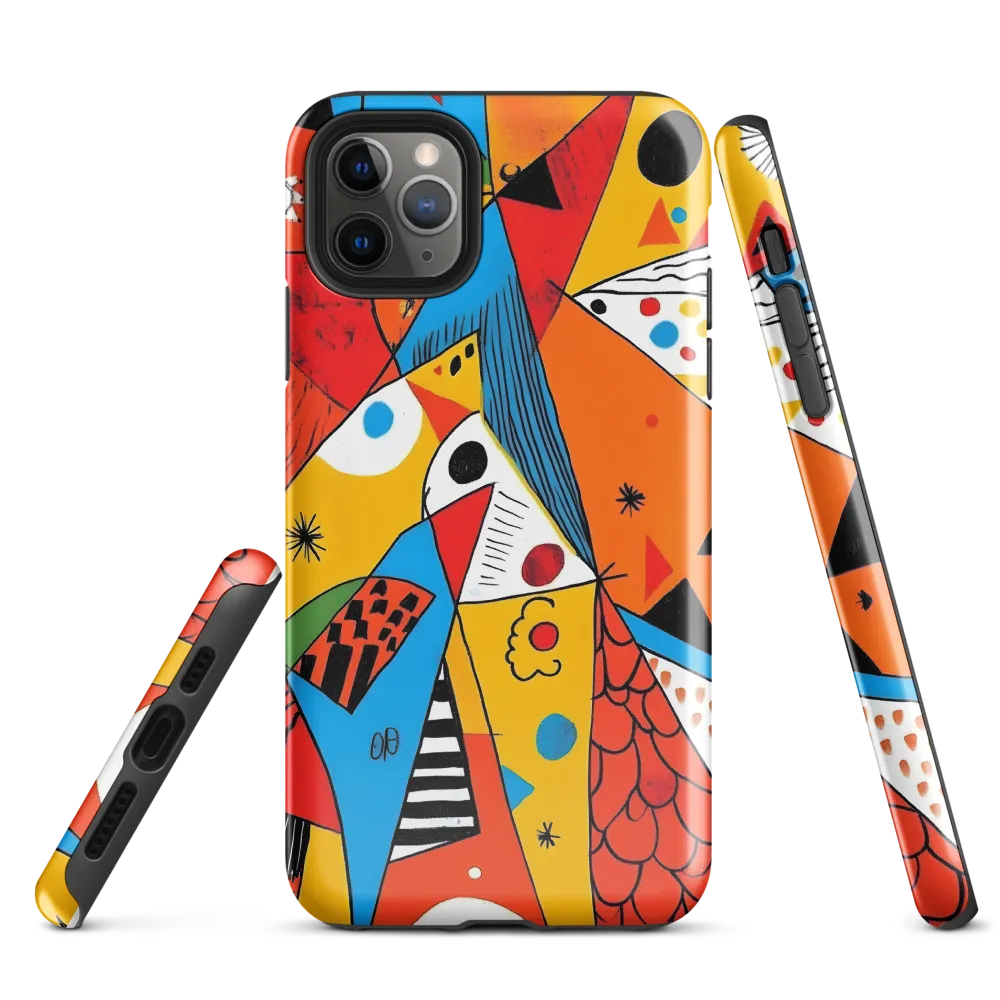 Geometric Playground: A Colorful Journey Through Abstract Landscapes | Phone Case |  11 Pro Max | Tough Case | Glossy