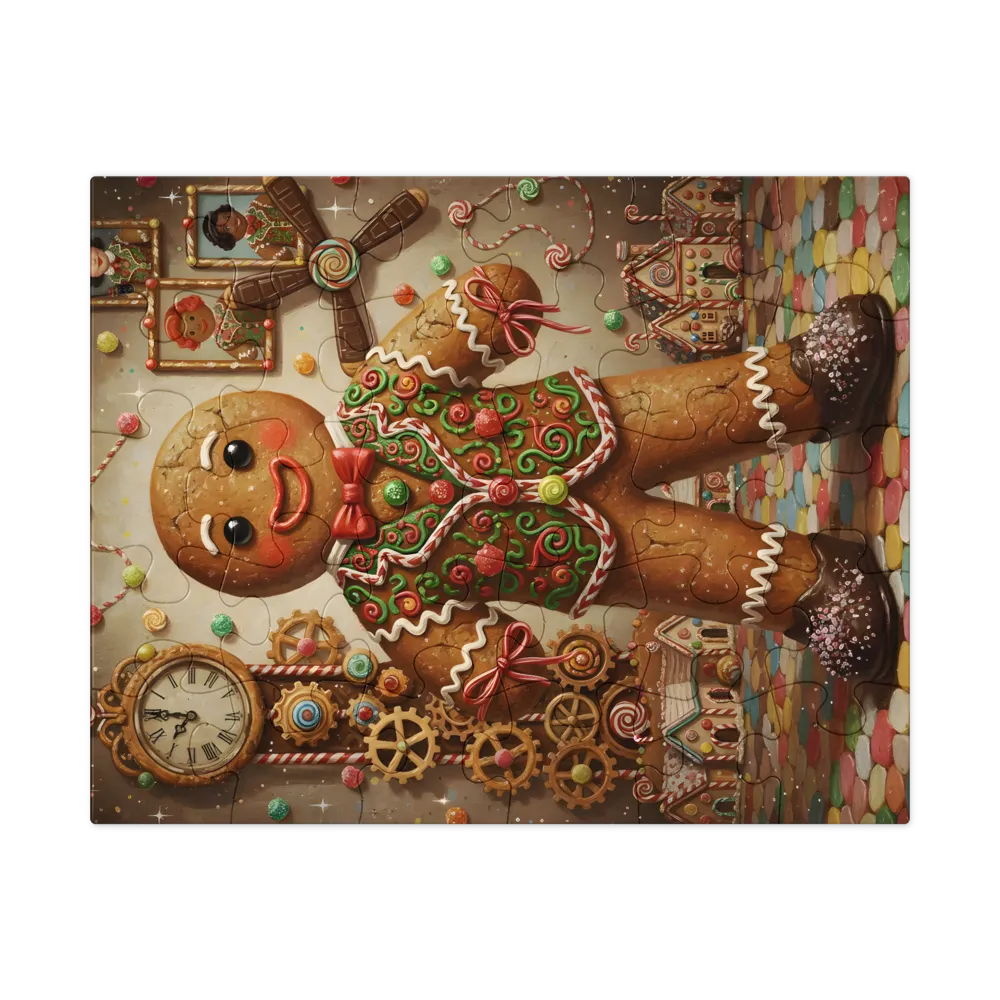 Gingerbread Gentleman 
 Jigsaw Puzzle in Tin Box