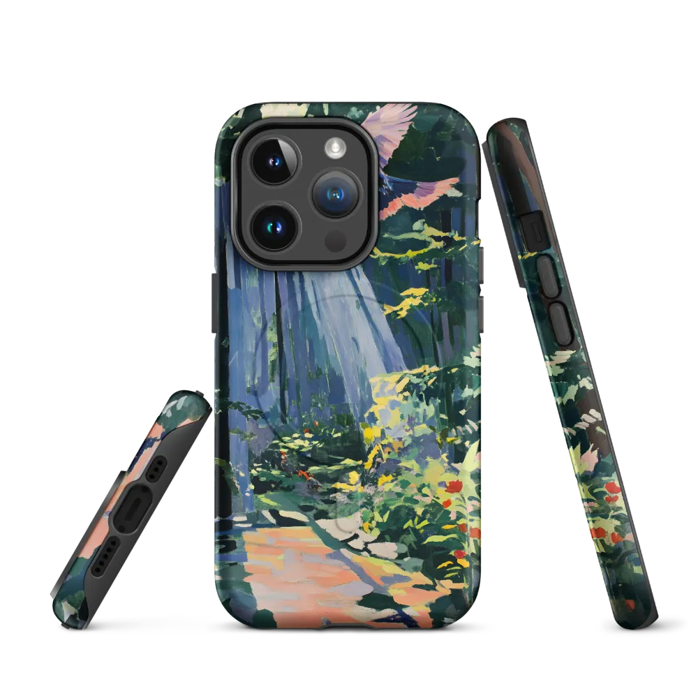 Flight of Light: A Serene Forest | Phone Case |  14 Pro | MagSafe® Tough Case | Matte