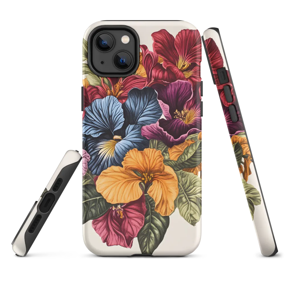 Floral Symphony in Color | Phone Case |  14 Plus | Tough Case | Matte