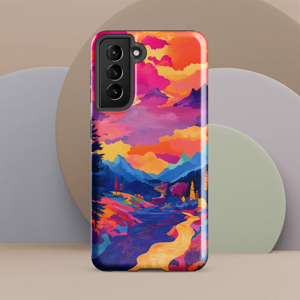 Radiant Serenity: A Surreal Landscape | Phone Case |  S21 FE | Tough Case | Glossy