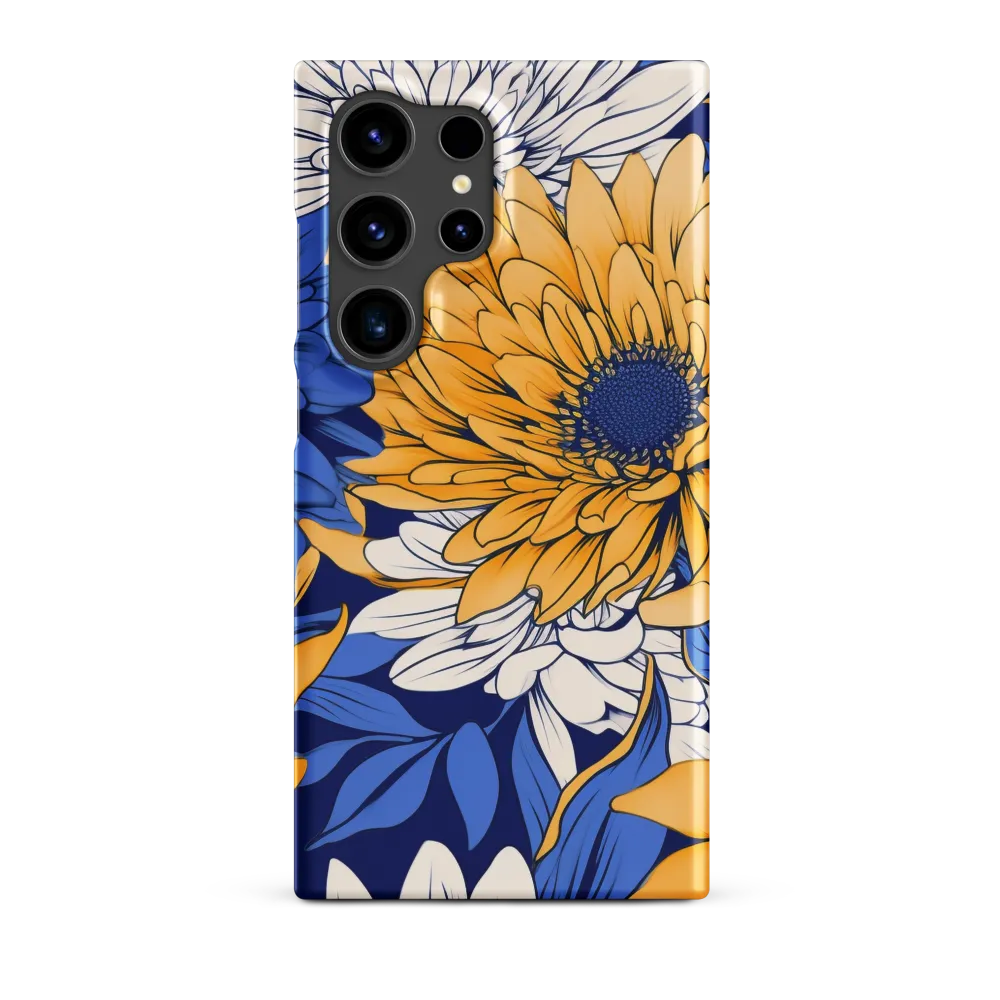 Floral Harmony in Blue and Yellow