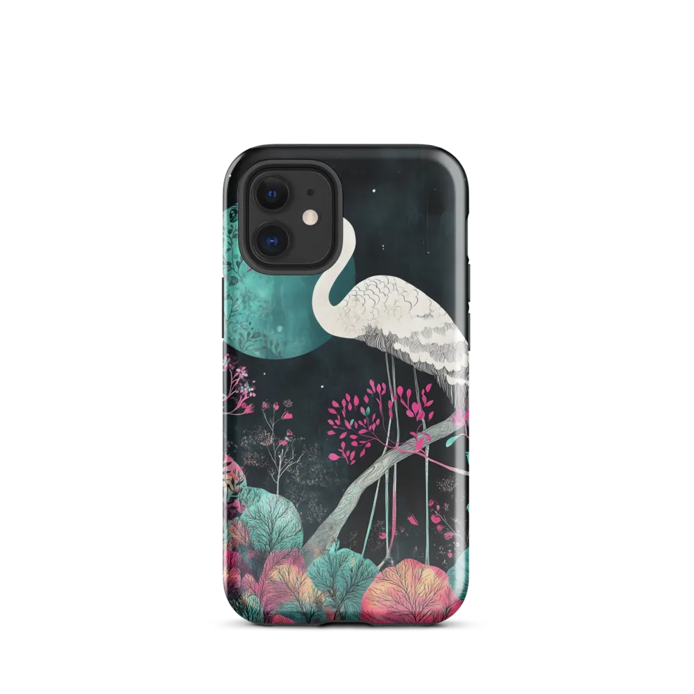 Ethereal Presence: Heron in a Floral Dreamscape