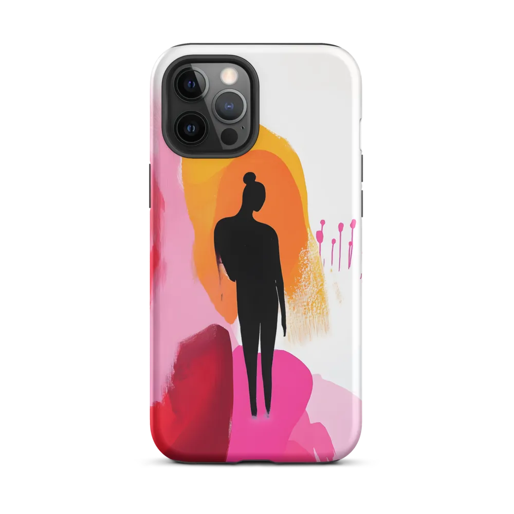 Silhouette in Colorful Abstraction