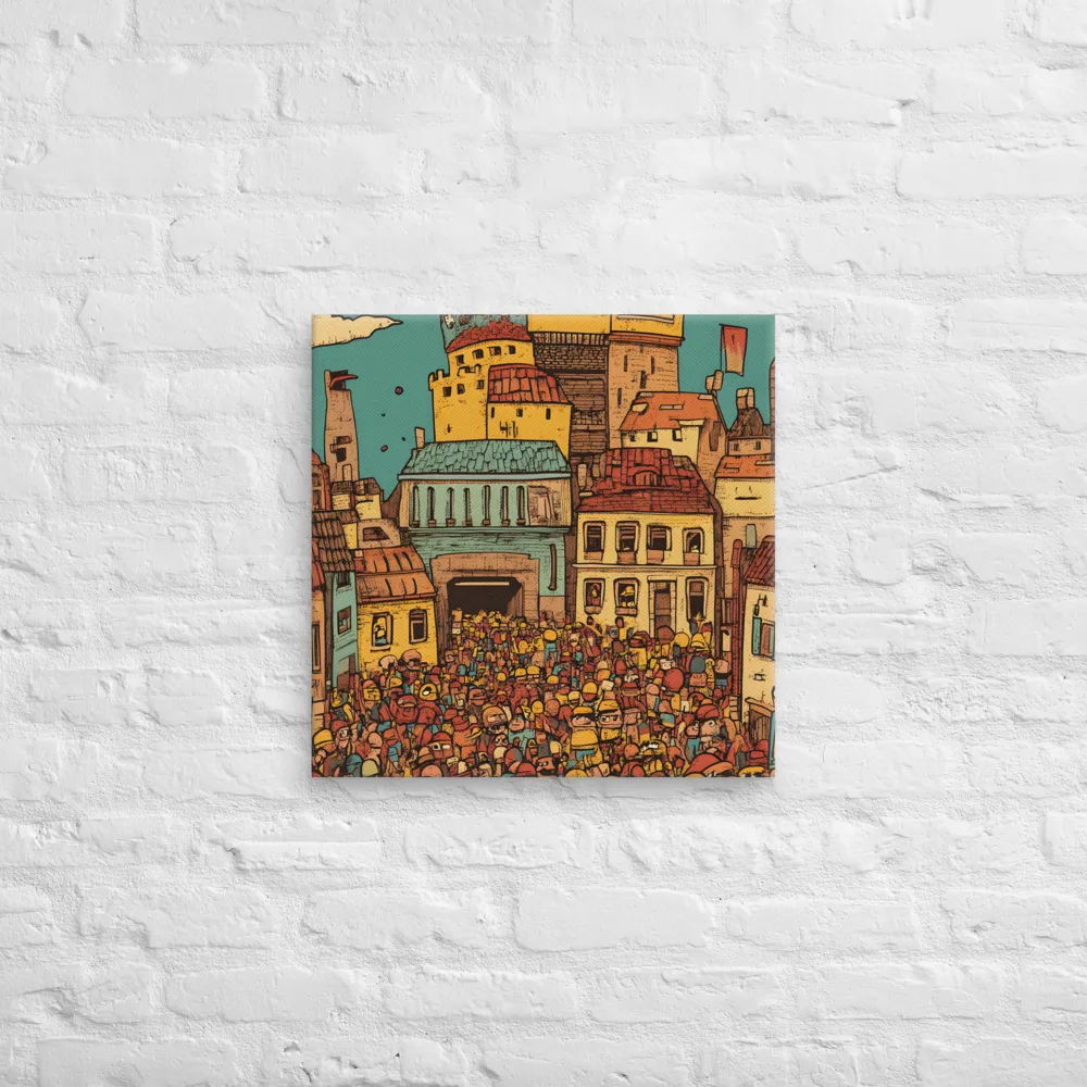 The Quirky City Gathering | Canvas | 20″×20″