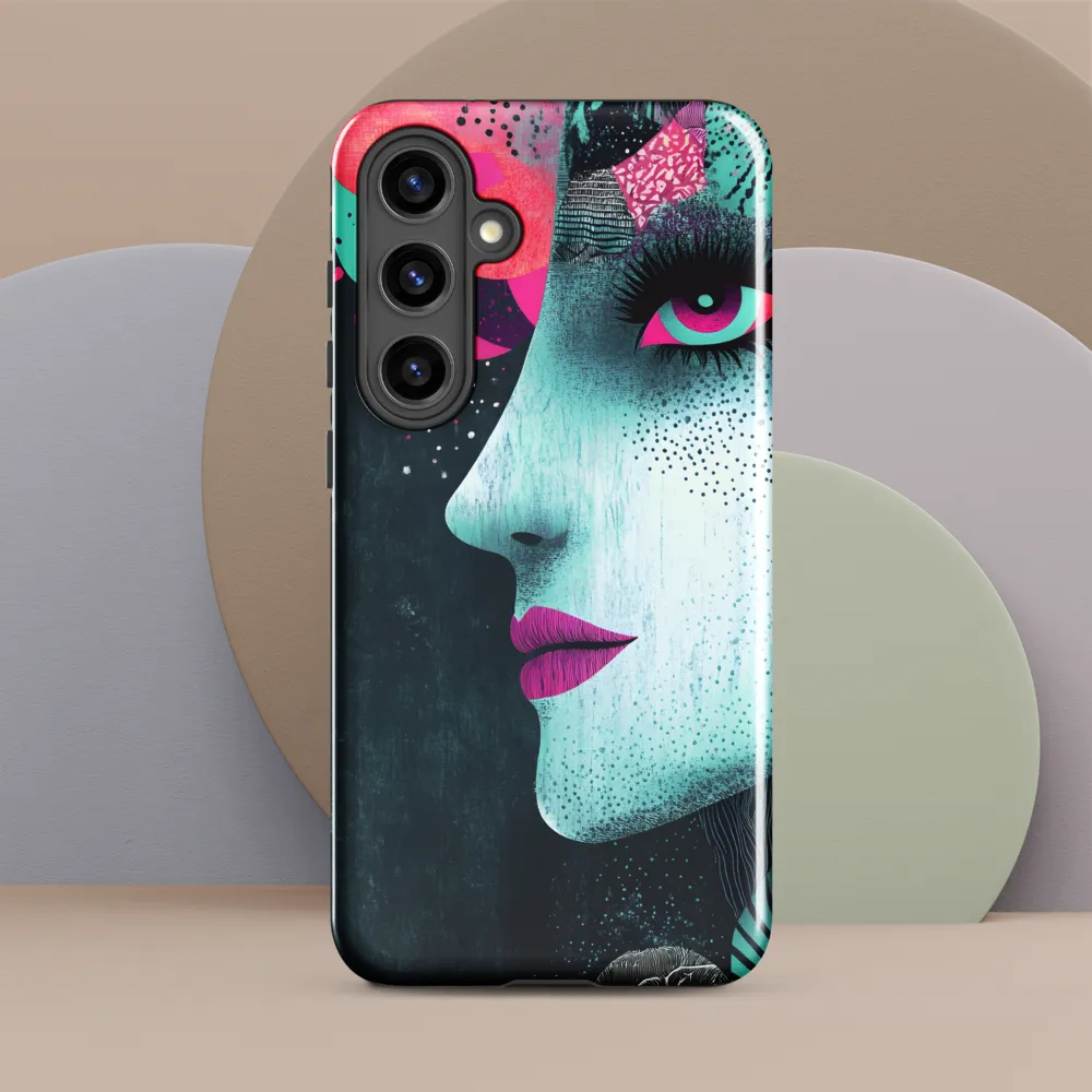 Mystical Beauty in Blue and Pink | Phone Case |  S24 Plus | Tough Case | Glossy