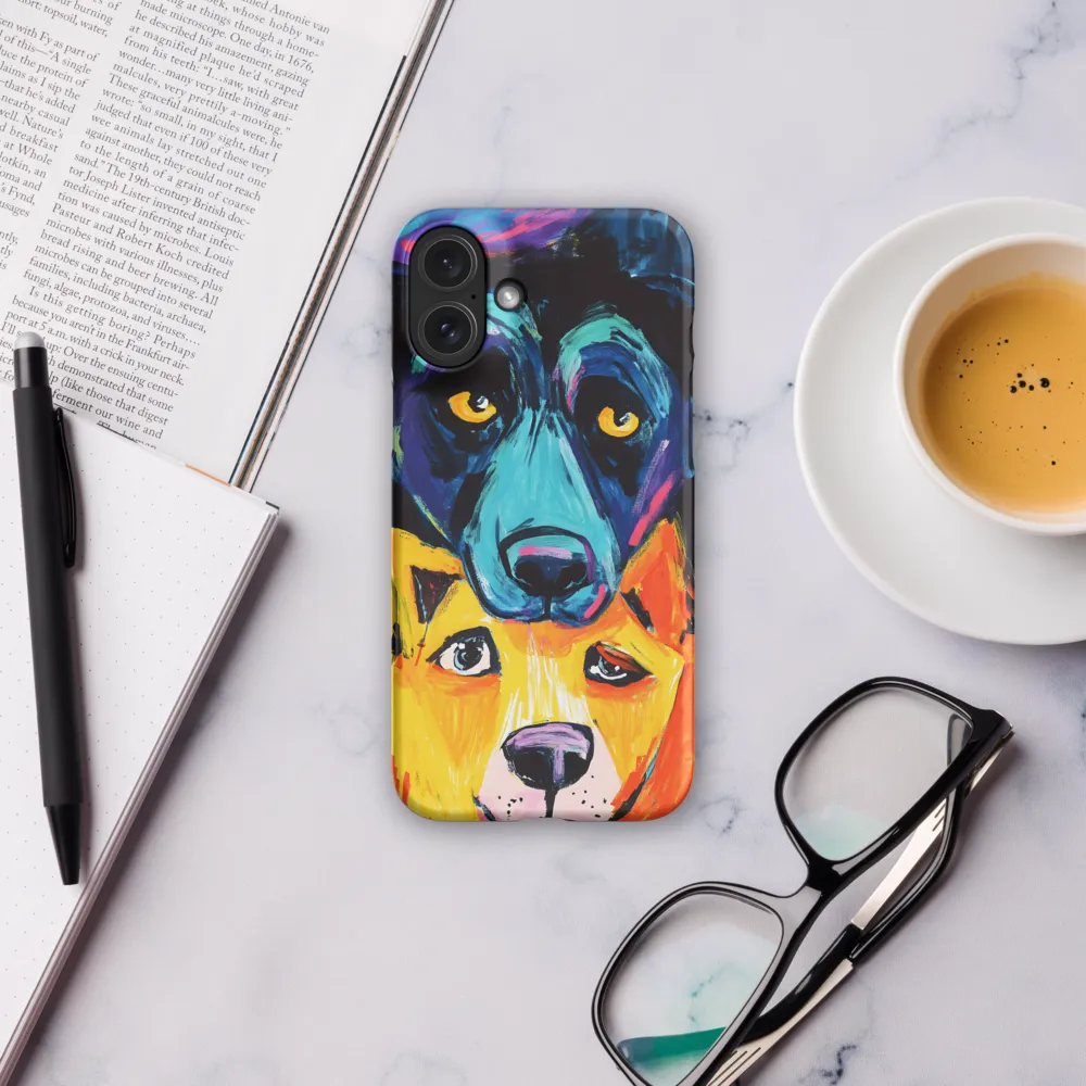 Vibrant Companions: An Expression of Canine Spirit | Phone Case |  16 Plus | Snap Case | Matte