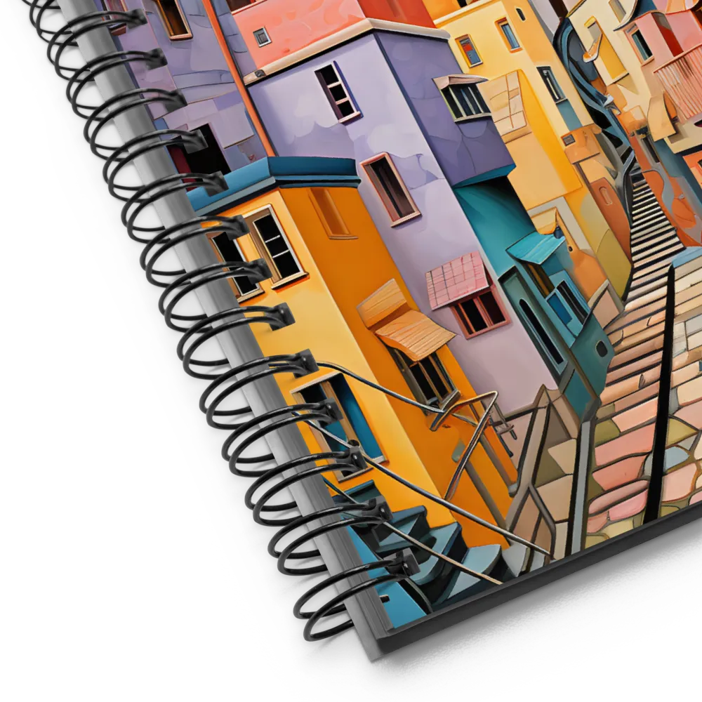 Vibrant Cityscape: A Kaleidoscope of Colors | Spiral Notebook