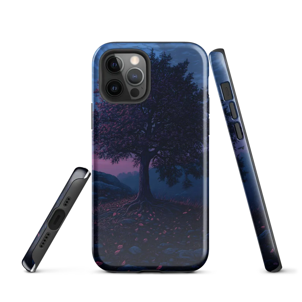 Twilight Oak with Magenta Falling Petals