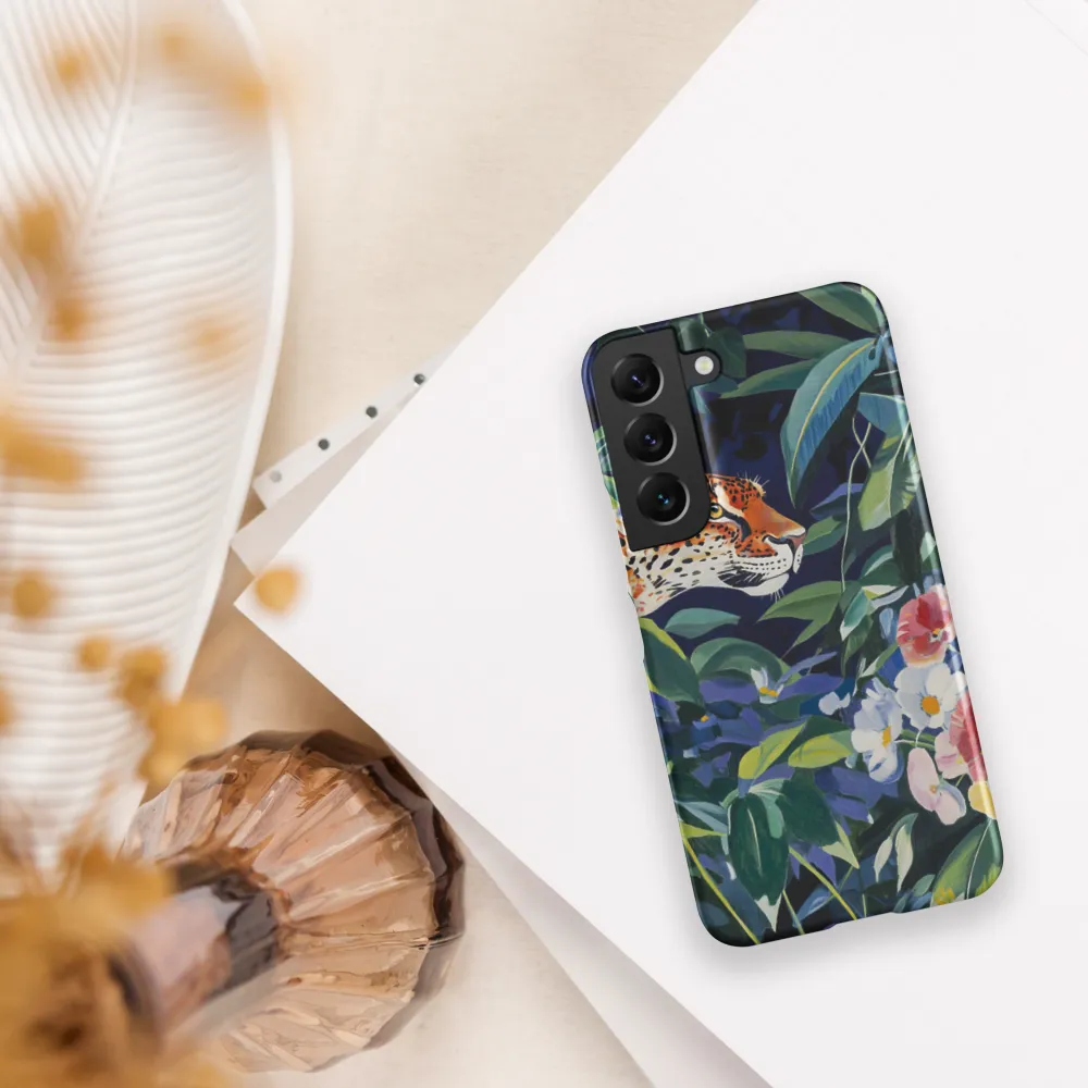 Hidden Majesty: The Jaguar Amongst Tropical Splendor | Phone Case |  S22 | Snap Case | Matte