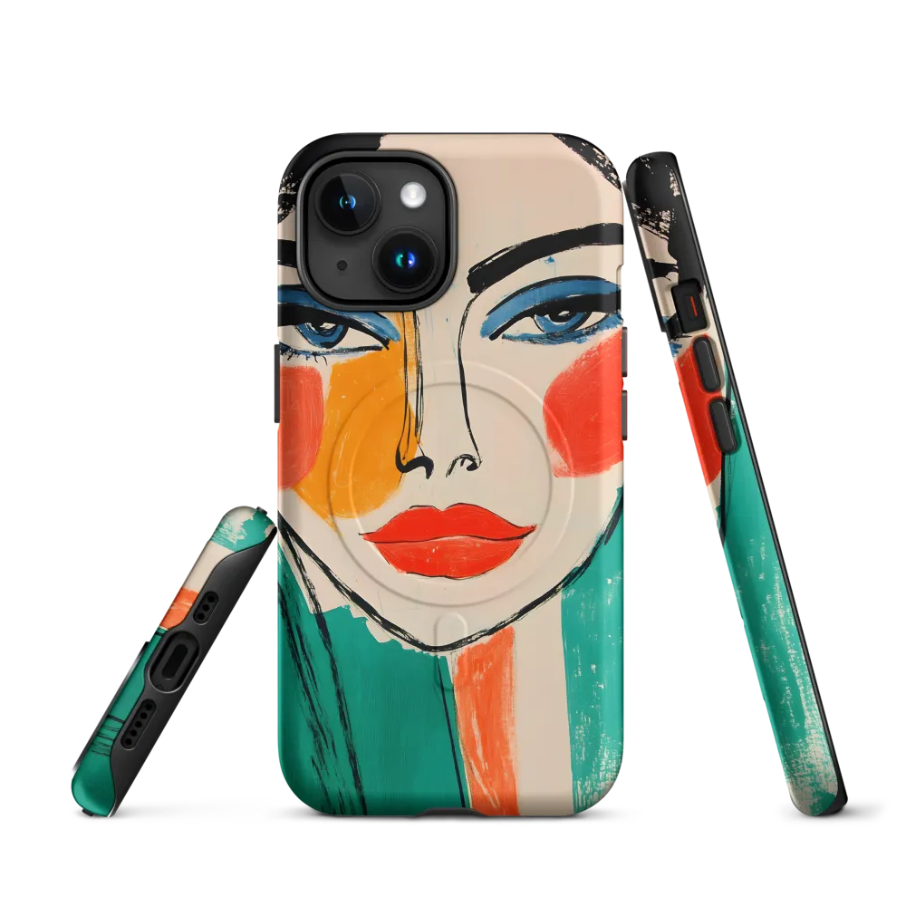 Vivid Portrait of a Modern Muse | Phone Case |  15 | MagSafe® Tough Case | Matte
