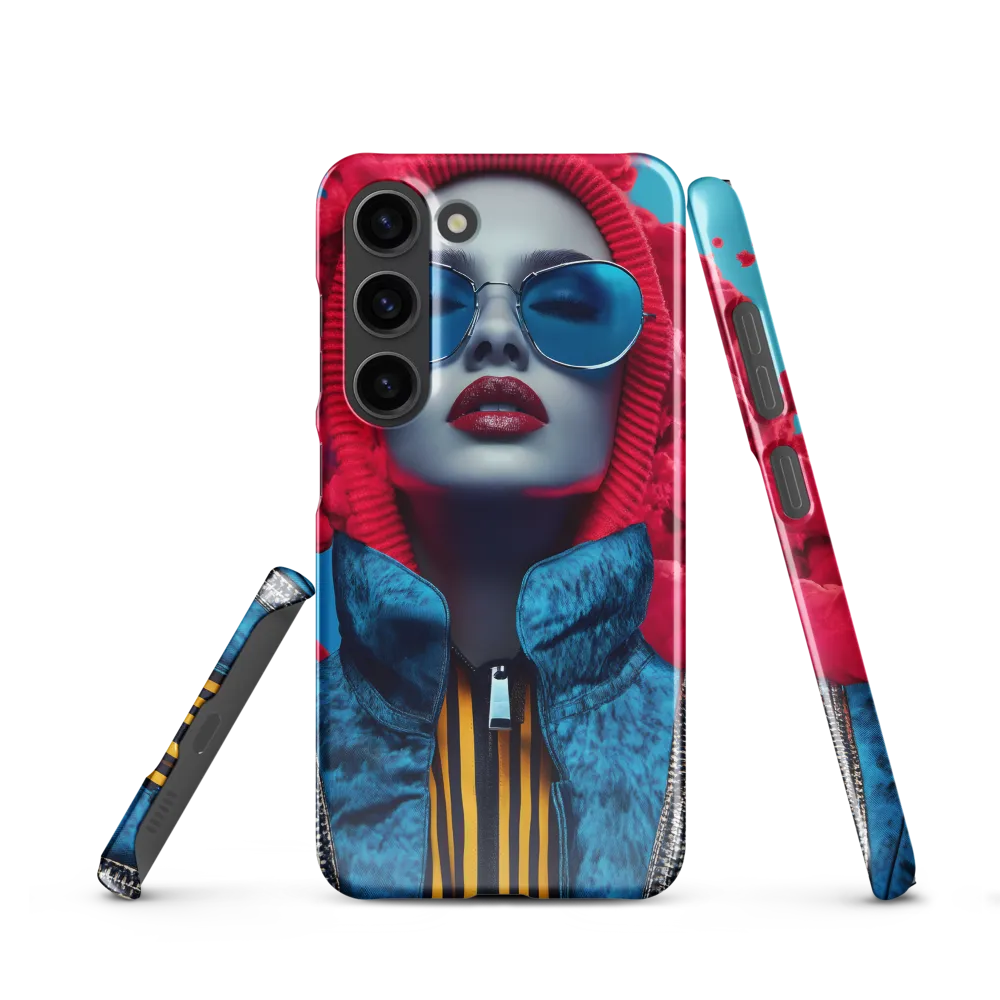 Bold Elegance in Digital Fashion | Phone Case |  S23 | Snap Case | Glossy