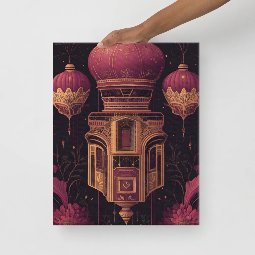Ornate Harmony: A Digital Floral Architecture | Canvas | 16″×20″