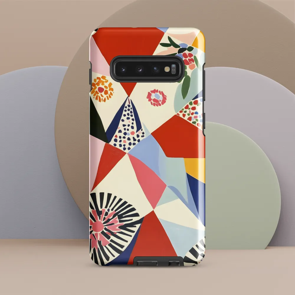 Vibrant Geometric Harmony | Phone Case |  S10 Plus | Tough Case | Glossy