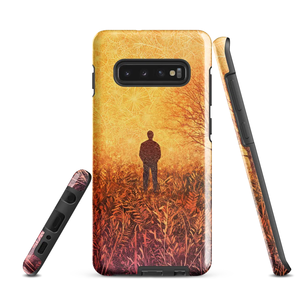 Contemplation in a Surreal Landscape | Phone Case |  S10 Plus | Tough Case | Glossy