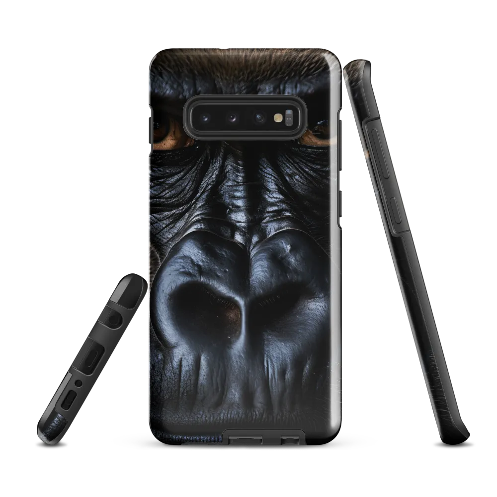 Gaze of the Wild: A Gorilla's Portrait | Phone Case |  S10 Plus | Tough Case | Glossy