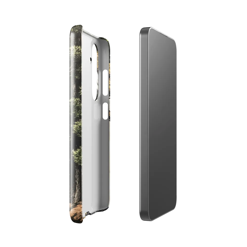 The Whispering Skull: A Surreal Encounter with Nature | Phone Case |  S24 | Snap Case | Glossy
