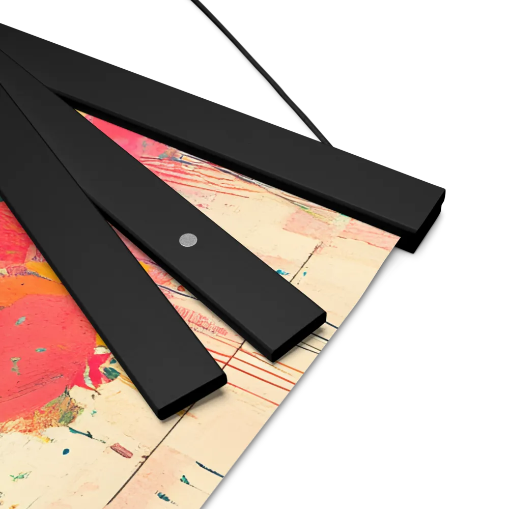 Whimsical Blossom | Poster With Black Wood Hanger | 16″×16″