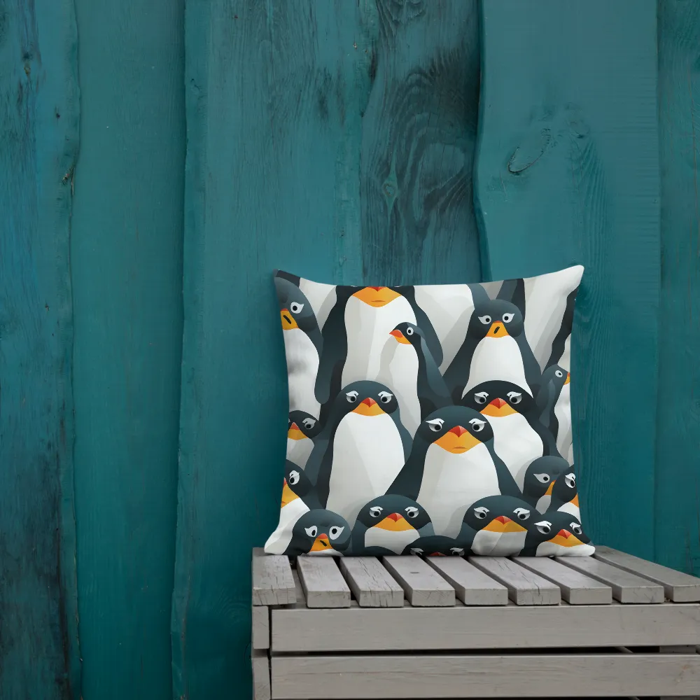 Penguin Parade | Pillow | 18″×18″