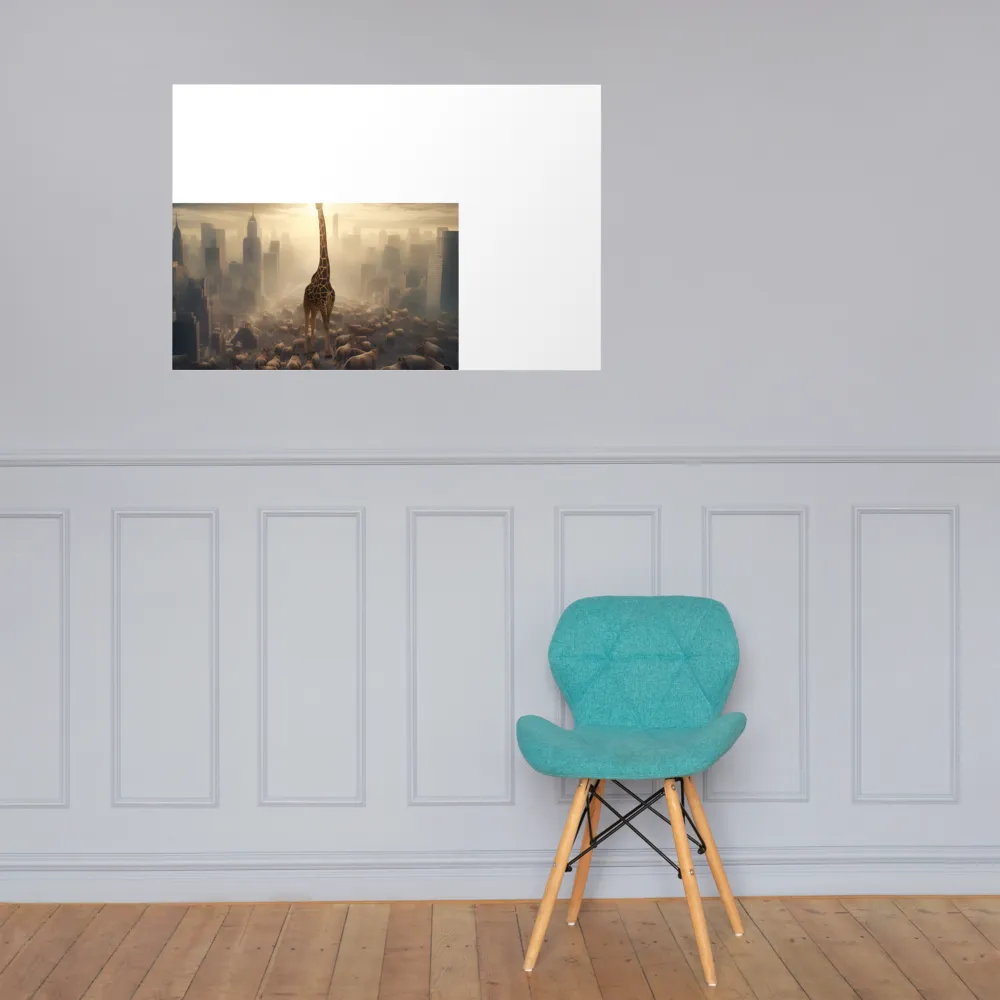 Urban Serengeti: A Giraffe's Perspective | Poster | 24″×36″