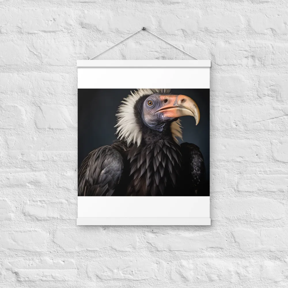 Majestic Vulture Portrait | Poster With White Wood Hanger | 16″×20″