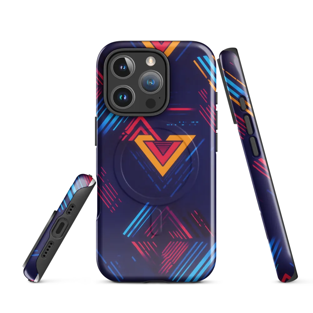 Dynamic Geometric Symphony | Phone Case |  16 Pro | MagSafe® Tough Case | Glossy