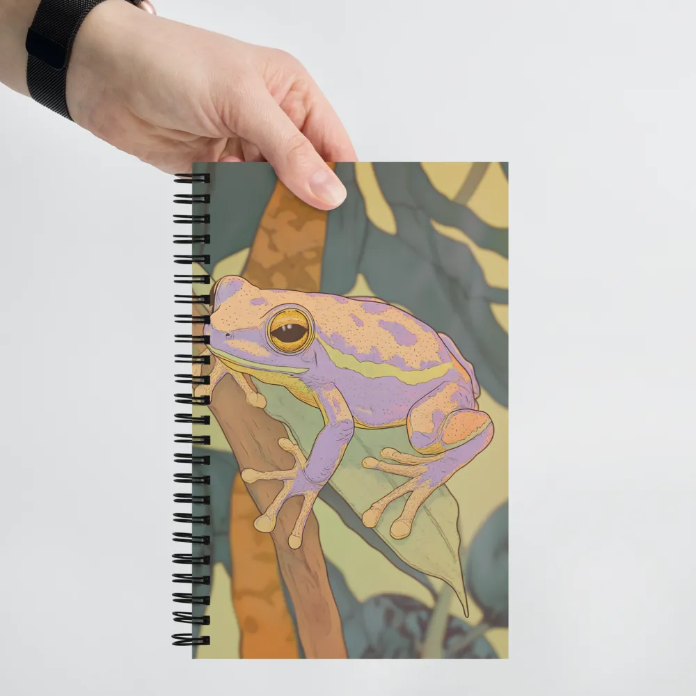 Elegance in Nature: The Vibrant Frog | Spiral Notebook