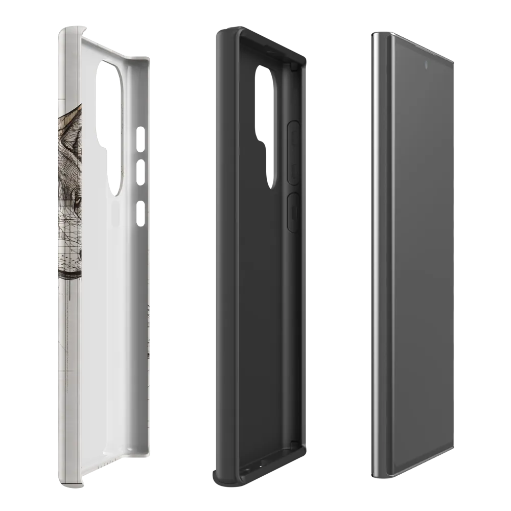 Geometric Harmony: The Essence of Wolves | Phone Case |  S22 Ultra | Tough Case | Matte