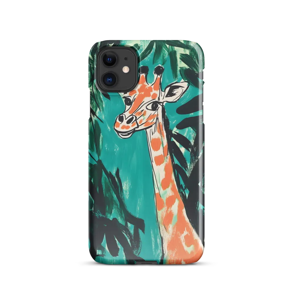 Curious Giraffe in Lush Greenery | Phone Case |  11 | Snap Case | Glossy