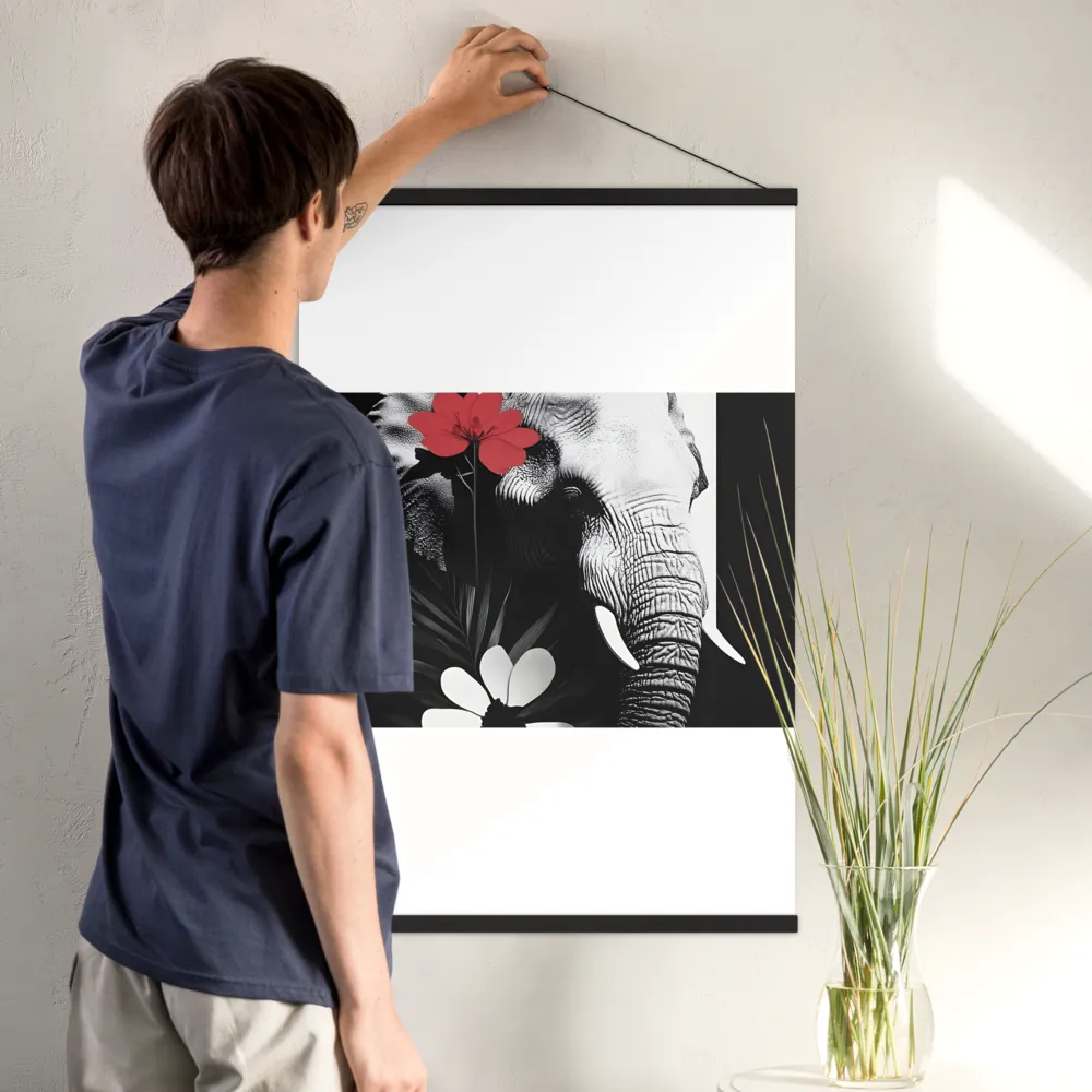 Elephant Harmony | Poster With Black Wood Hanger | 24″×36″