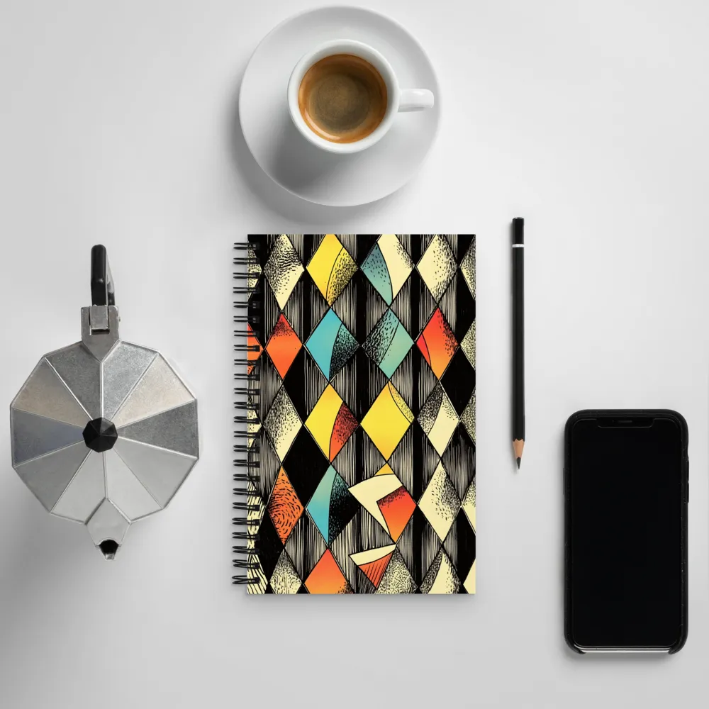 Dynamic Geometric Abstraction | Spiral Notebook