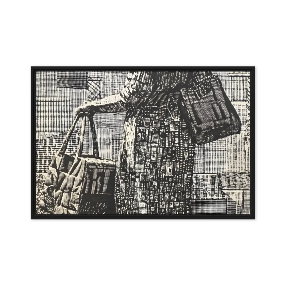 Urban Reflections: A Shopping Narrative | Canvas with Black Frame | 20″×30″