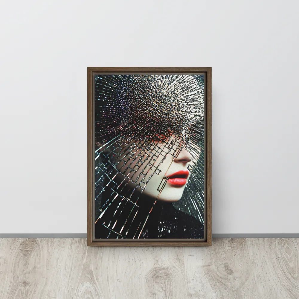 Fractured Identity | Canvas with Brown Frame | 12″×18″