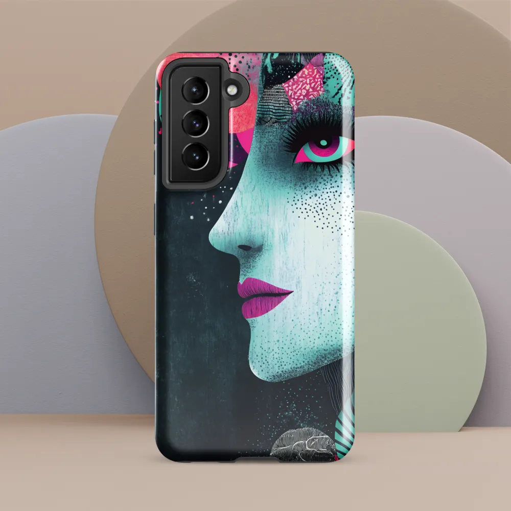 Mystical Beauty in Blue and Pink | Phone Case |  S21 FE | Tough Case | Glossy