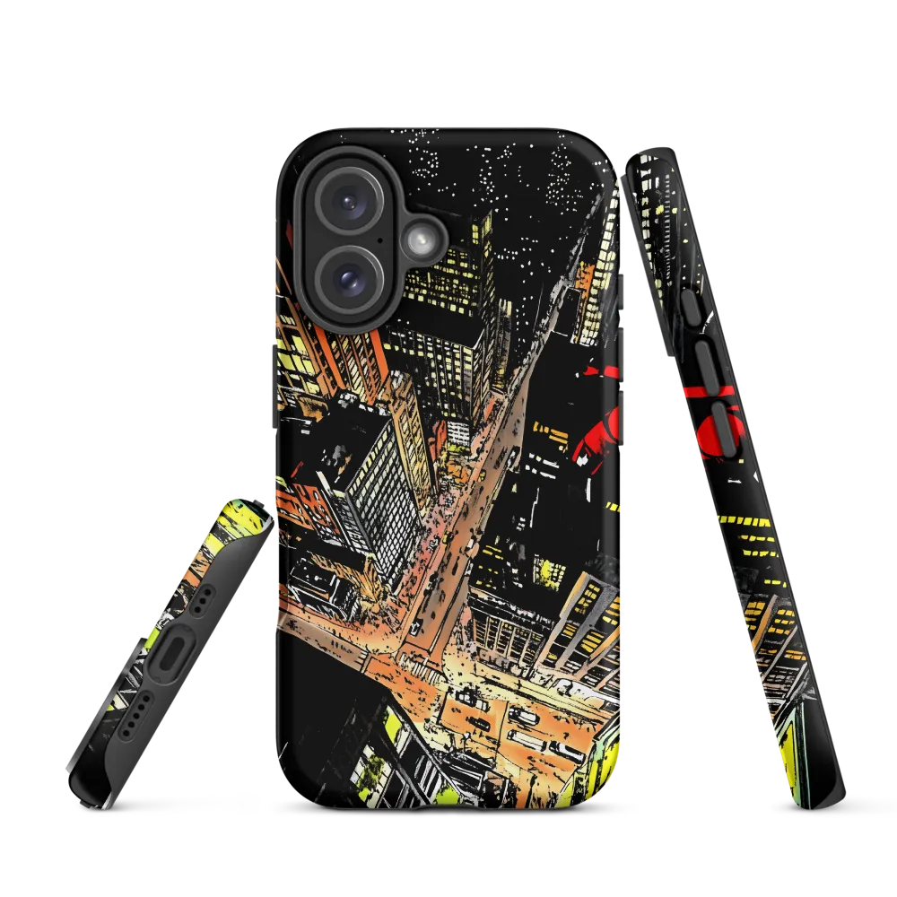 Urban Nightscape: A Bird's-eye View | Phone Case