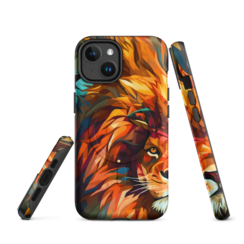 Majestic Gaze: The Polygonal Lion