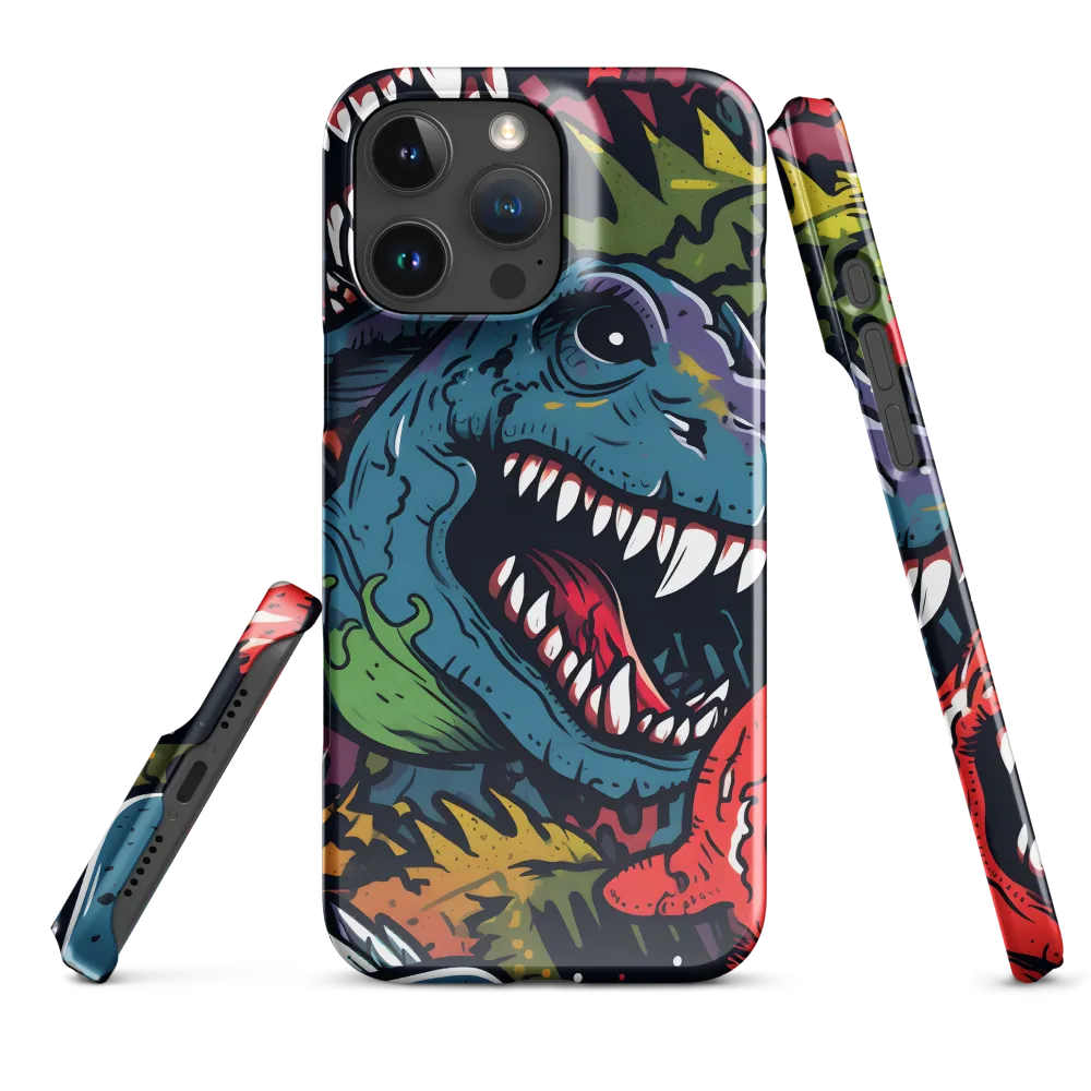 Dino Mania: A Colorful Frenzy | Phone Case |  16 Pro Max | Snap Case | Glossy