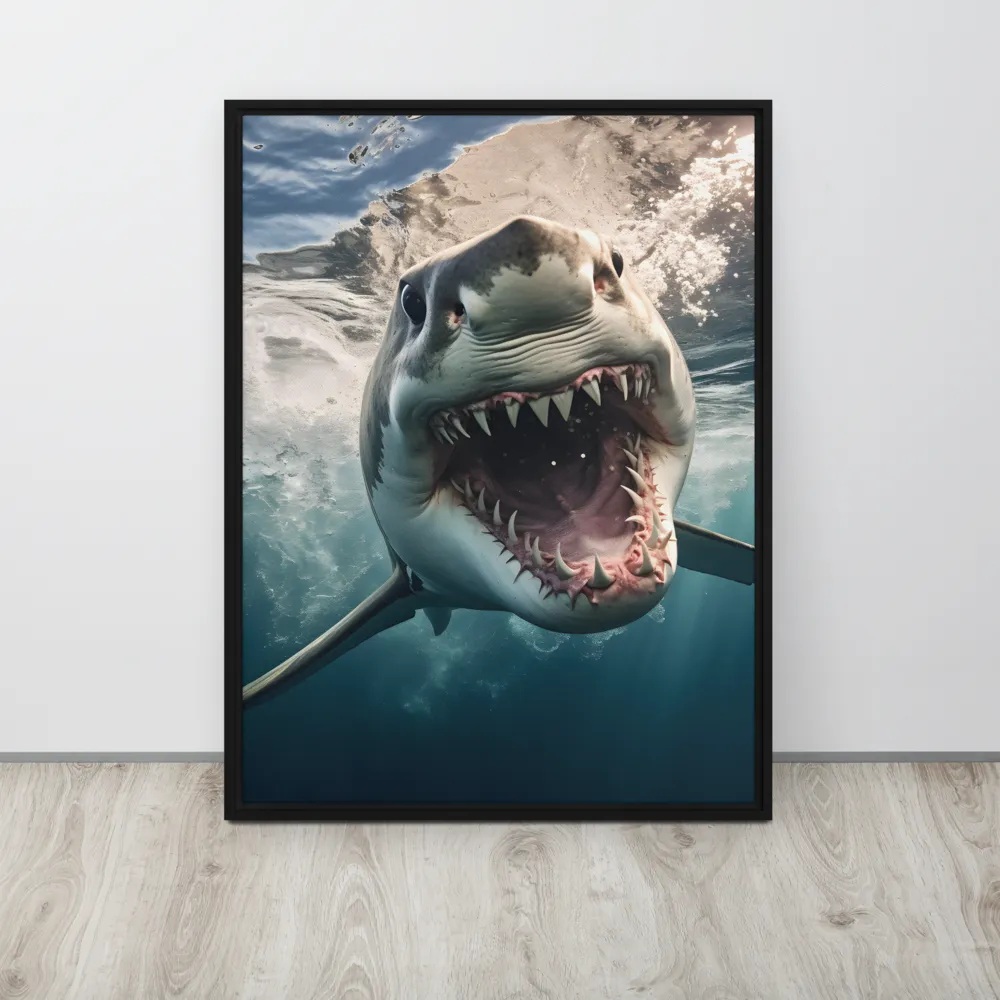 Fierce Majesty of the Ocean | Canvas with Black Frame | 24″×32″