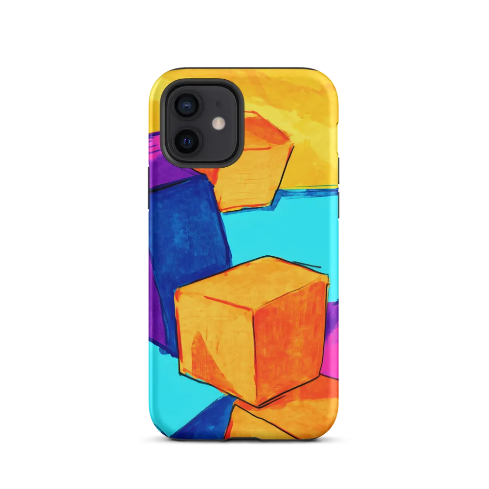 Playful Cubes in Vibrant Harmony | Phone Case |  12 | Tough Case | Matte