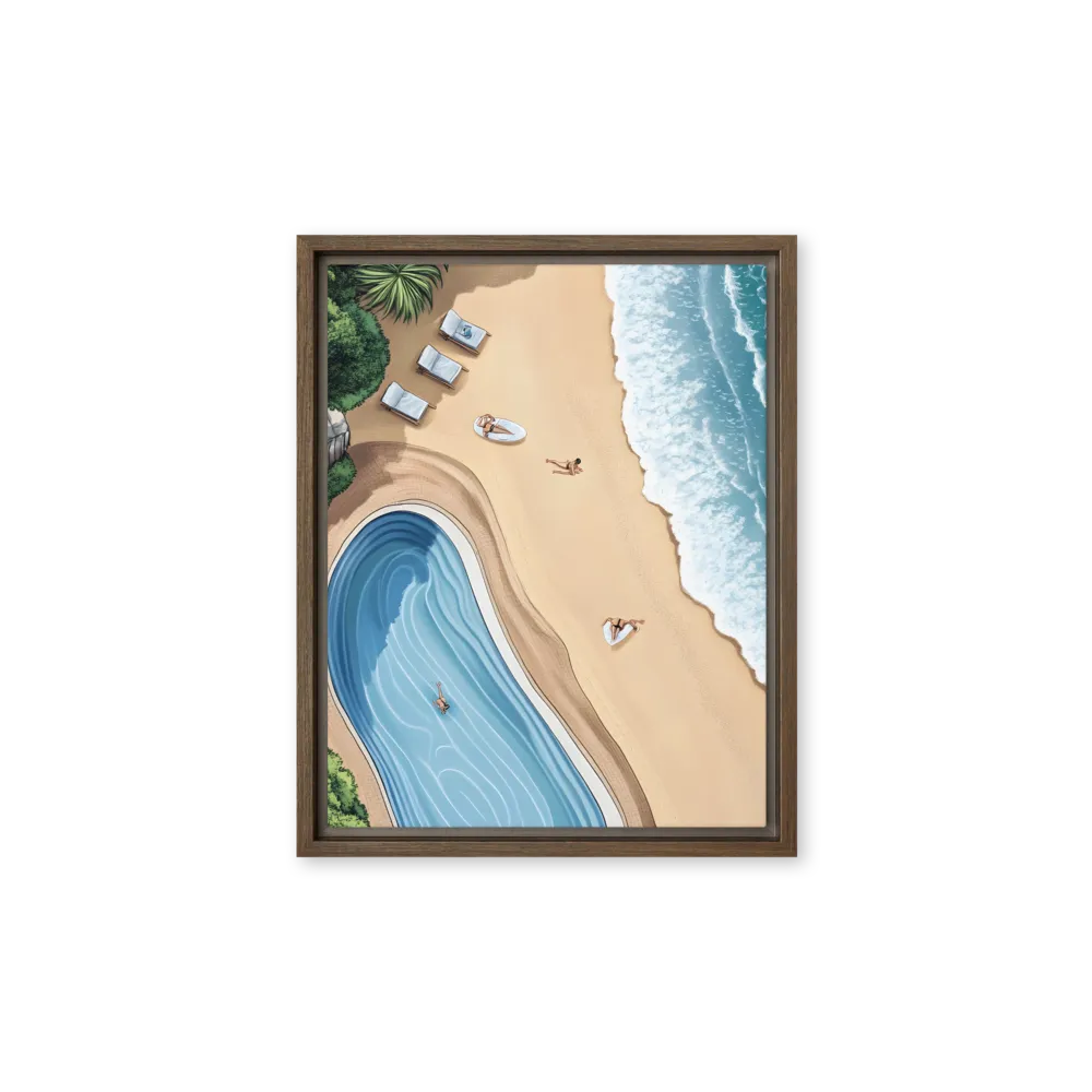 Serenity by the Shore | Canvas with Brown Frame | 11″×14″