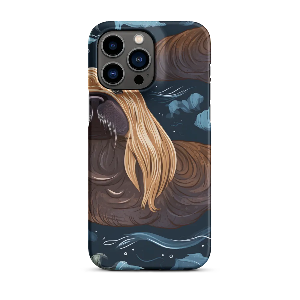 Whimsical Walruses in Deep Blue