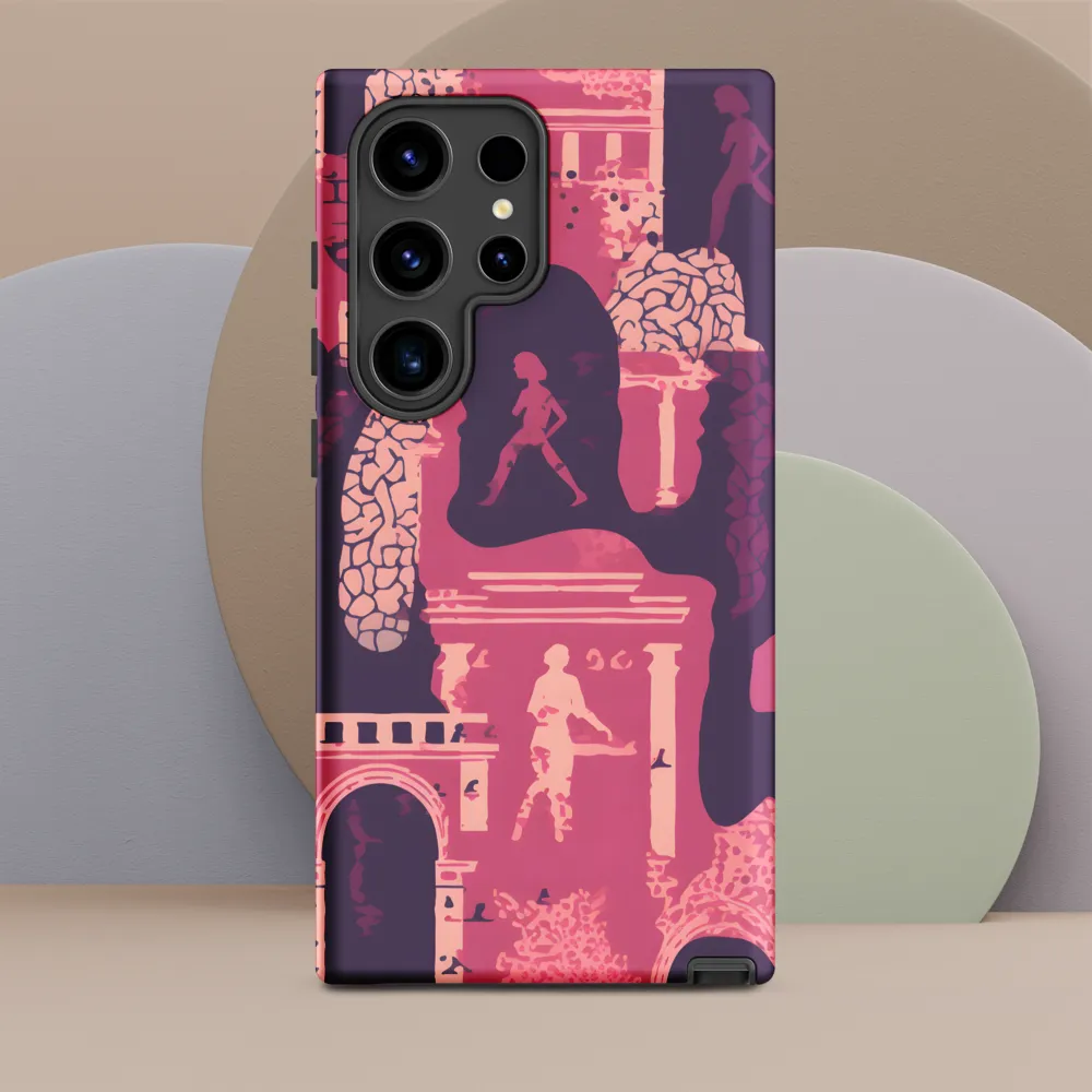 Whimsical Interplay of Figures and Architecture
