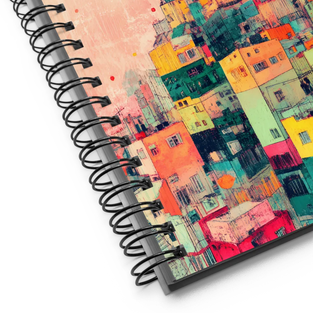 Whimsical Cityscape: A Surreal Journey | Spiral Notebook