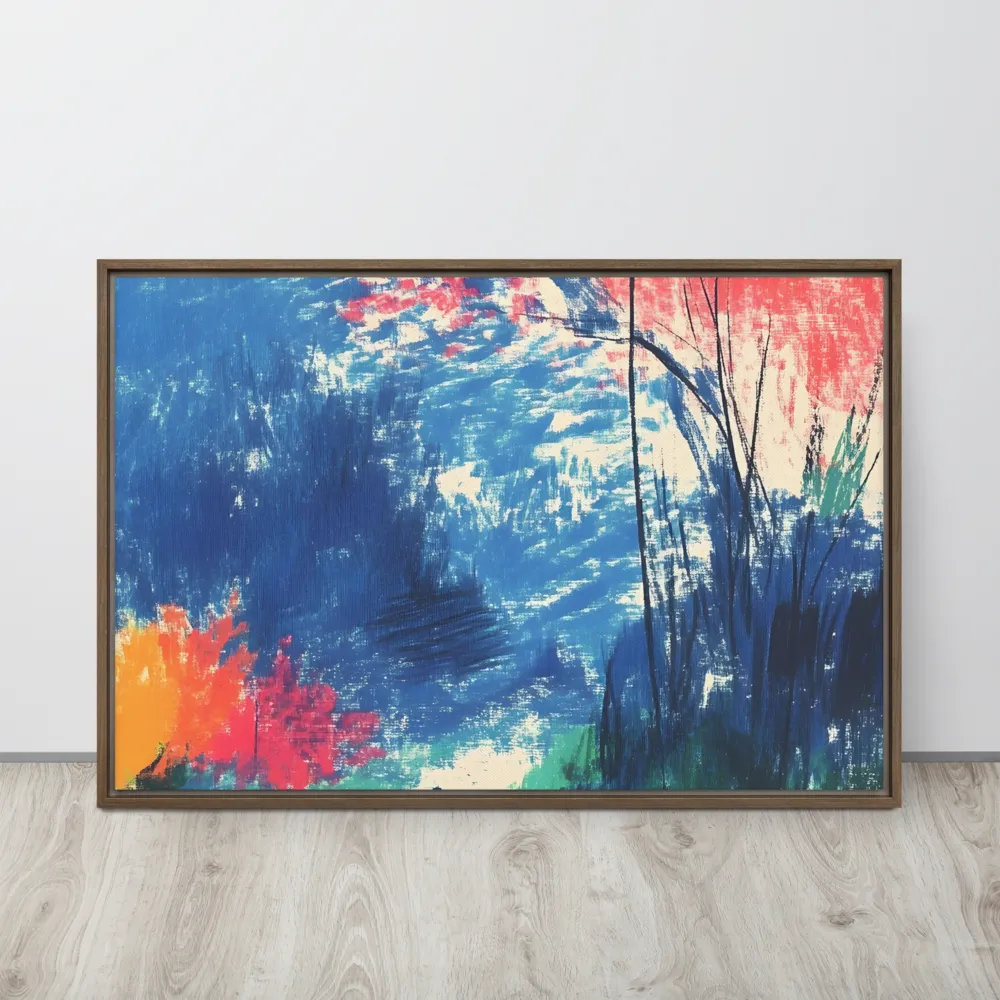 Whispers of Tranquility | Canvas with Brown Frame | 24″×36″