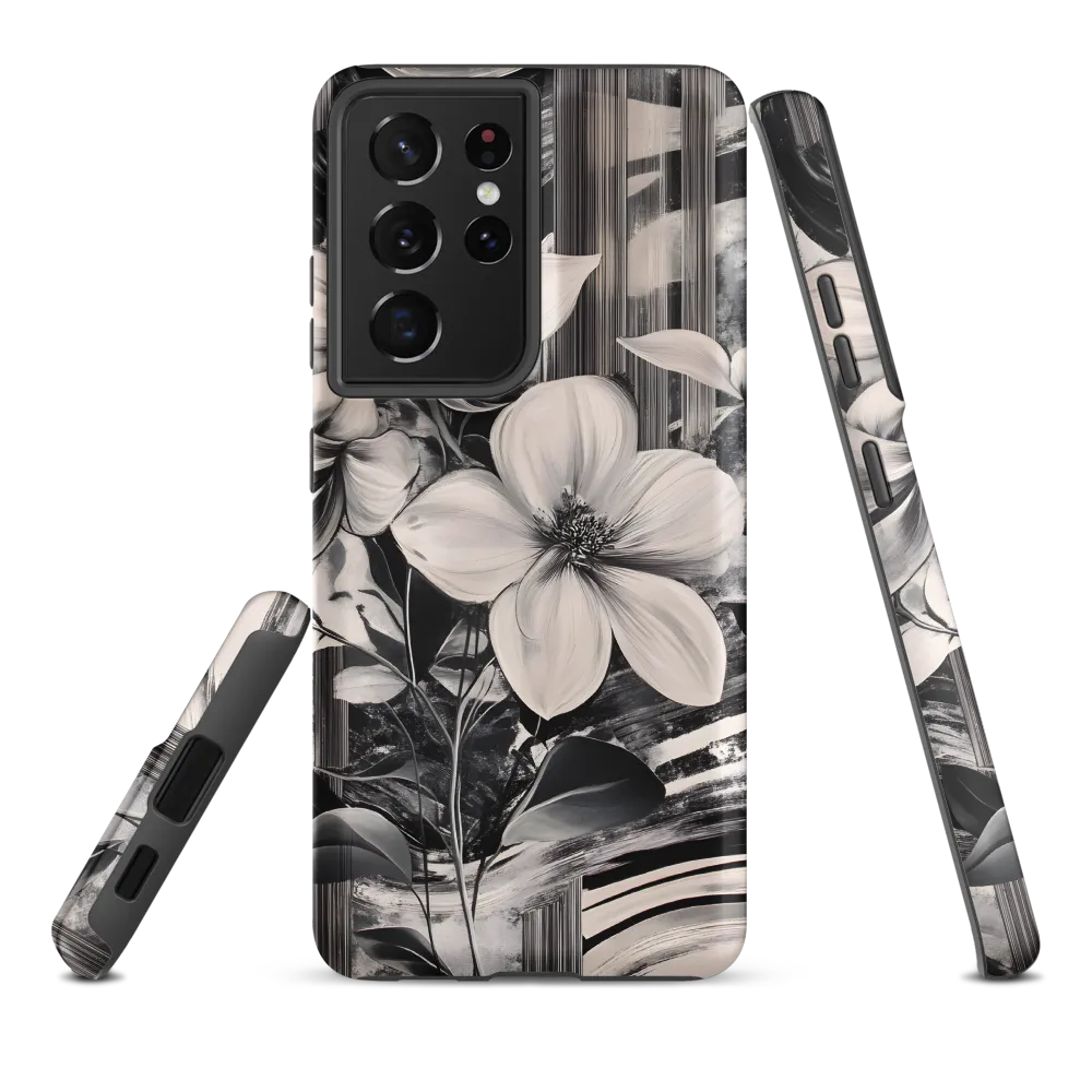 Ethereal Bloom: A Dance of Monochromes