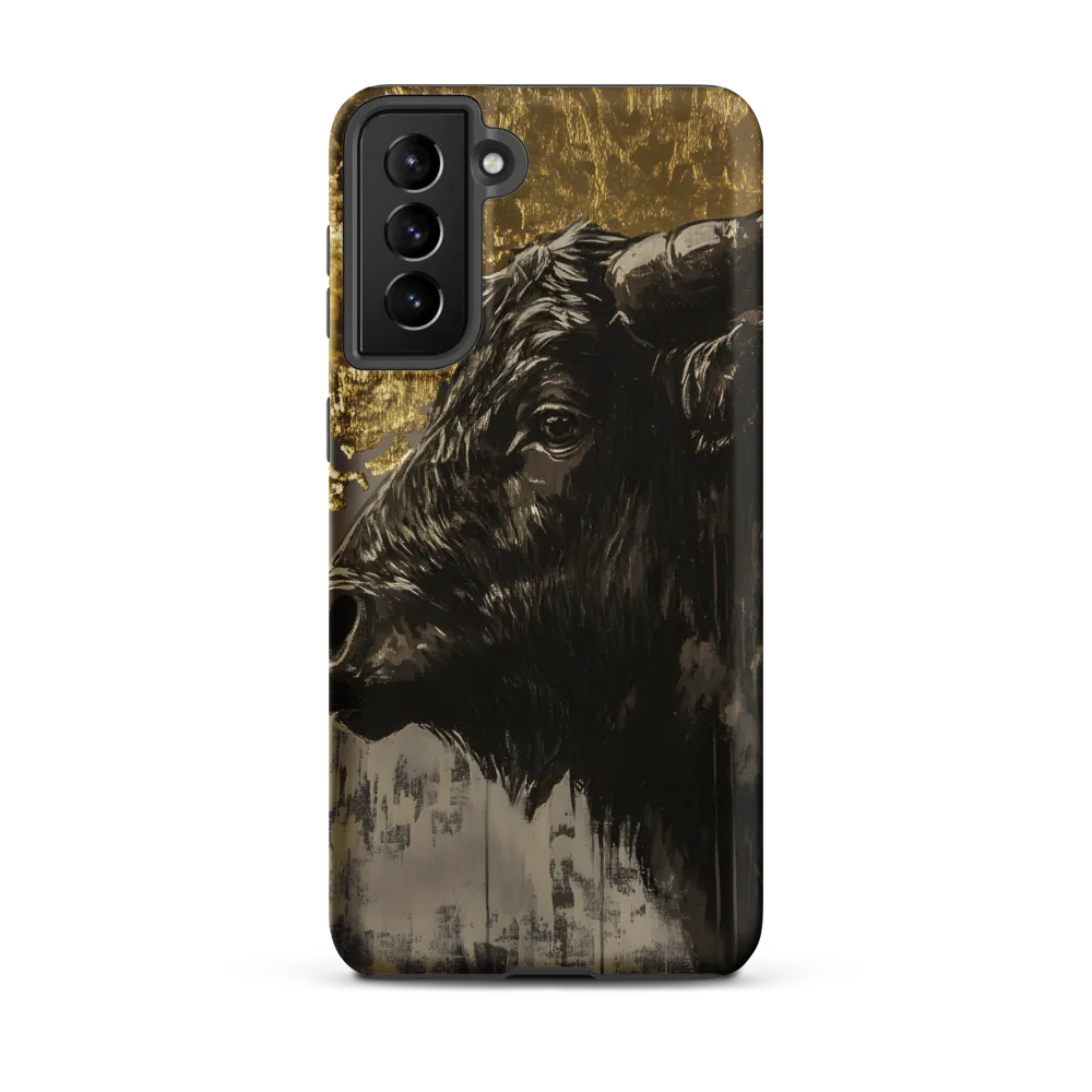 Majestic Bull Against the Golden Horizon