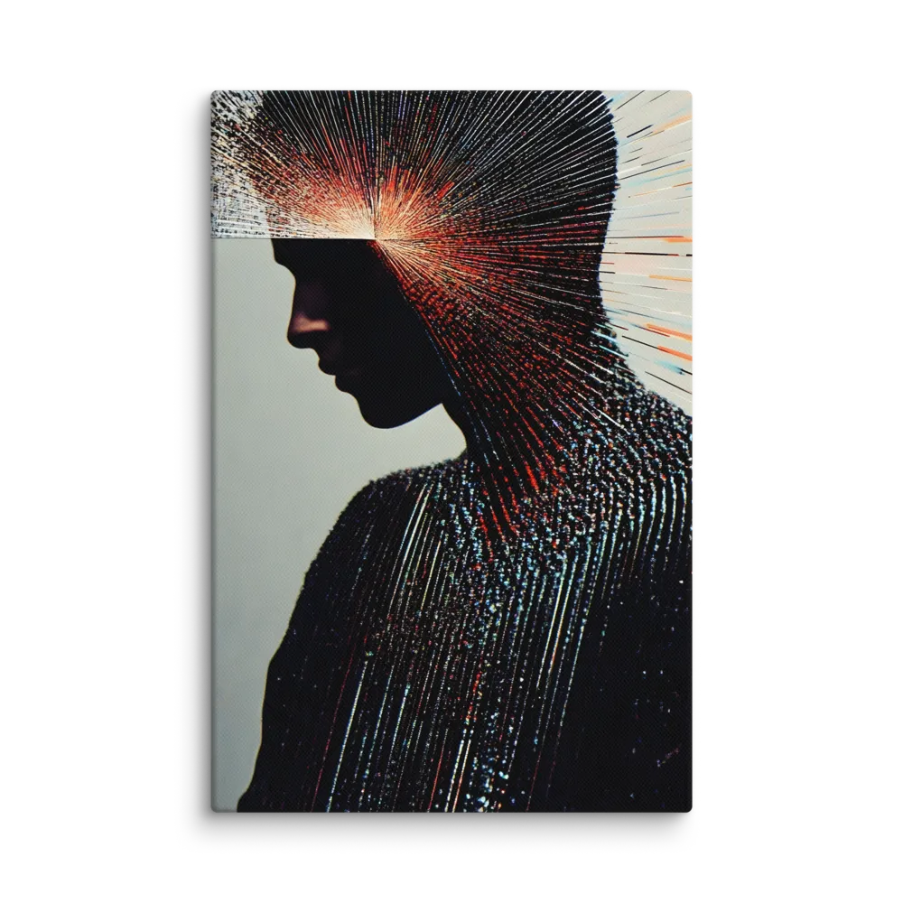 Radiant Reflection: An Abstract Journey of Thought | Canvas | 8″×12″