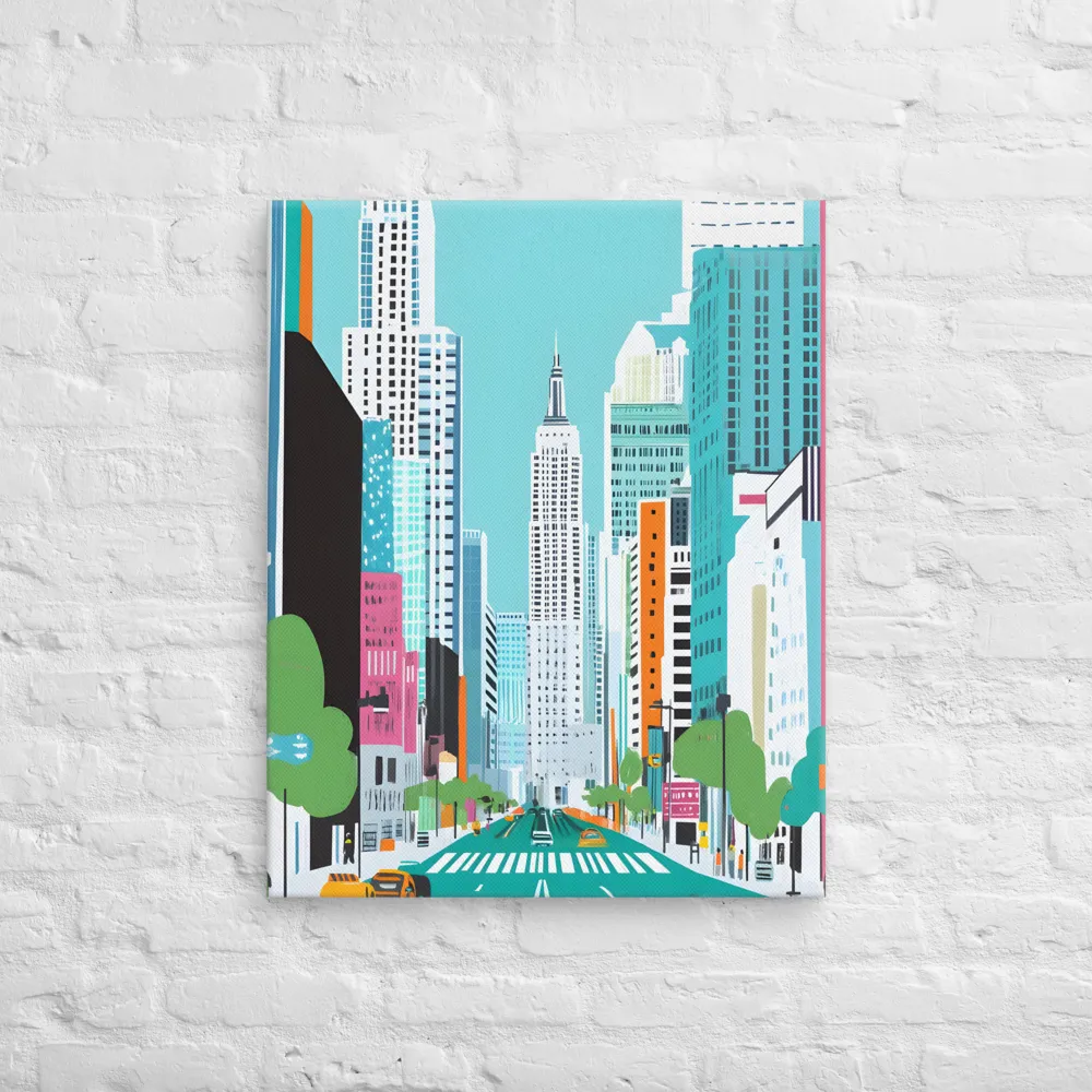 Urban Symphony: A Modern Cityscape | Canvas | 24″×30″