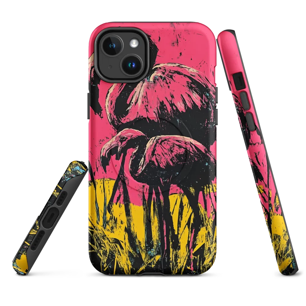 Flamingo Duet: A Pop Art Expression